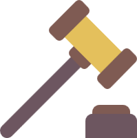 Court hammer illustration