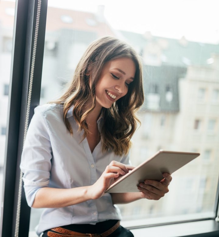 Woman with tablet