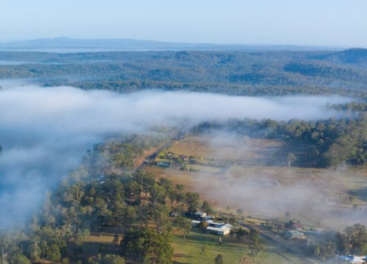 Aerial view of Clarence River